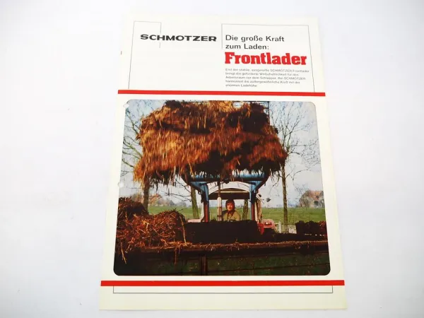 Original Prospekt Schmotzer Frontlader Arbeitsgeräte für Schlepper 1970er Jahre