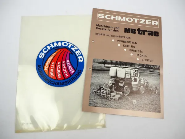 Original Prospekt Schmotzer Gerätekombination Anbaugeräte für MB trac 1978
