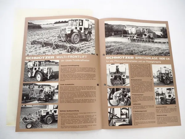 Original Prospekt Schmotzer Gerätekombination Anbaugeräte für MB trac 1978