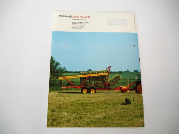 Original Prospekt Sperry New Holland 1006 Ballensammelwagen 1977