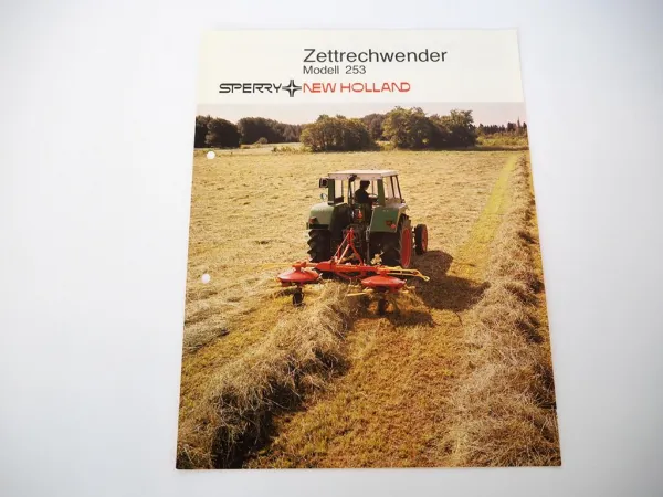 Original Prospekt Sperry New Holland 253 Zettrechwender 1977