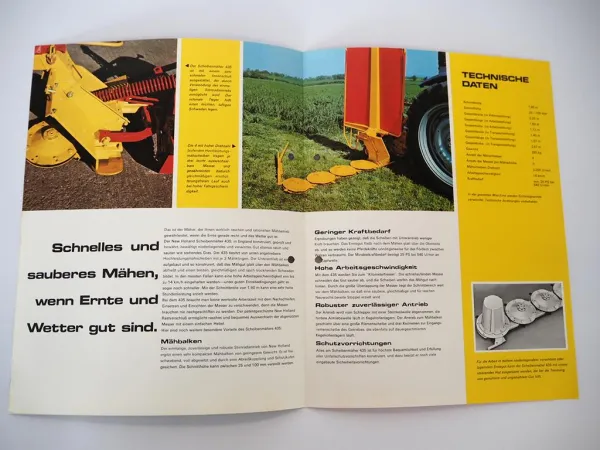 Original Prospekt Sperry New Holland 435 Scheibenmähwerk 1970