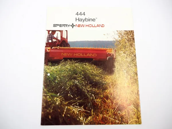 Original Prospekt Sperry New Holland 444 Haybine Mähwerk 1977
