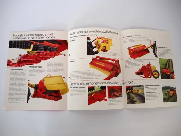 Original Prospekt Sperry New Holland 530 534 Mähwerk 1982
