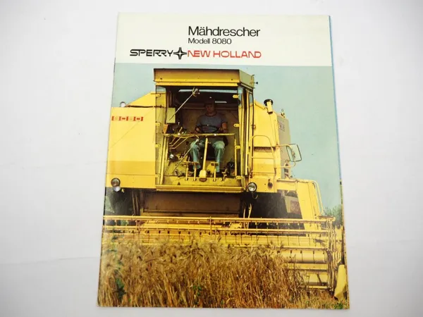 Original Prospekt Sperry New Holland 8080 Mähdrescher ca. 1978