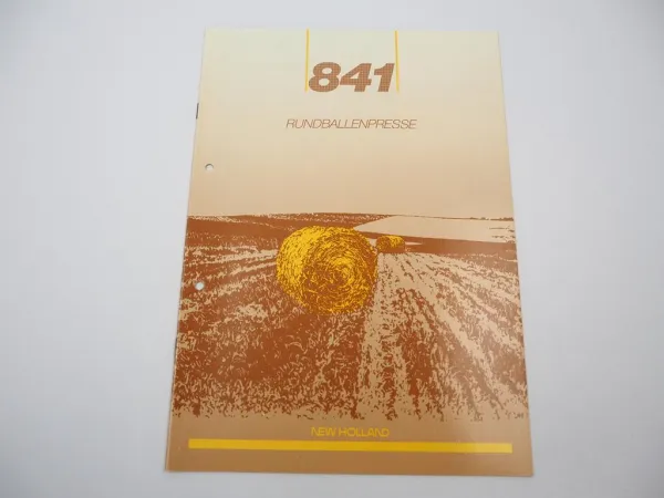 Original Prospekt Sperry New Holland 841 Rundballenpresse 1986