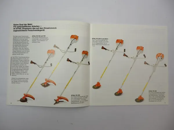 Original Prospekt Stihl Motorsensen Freischneider 1988 Ratgeber Forstwirtschaft