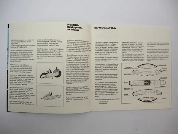 Original Prospekt Stihl Sägen Trennen Schneiden 1980er Jahre Ratgeber
