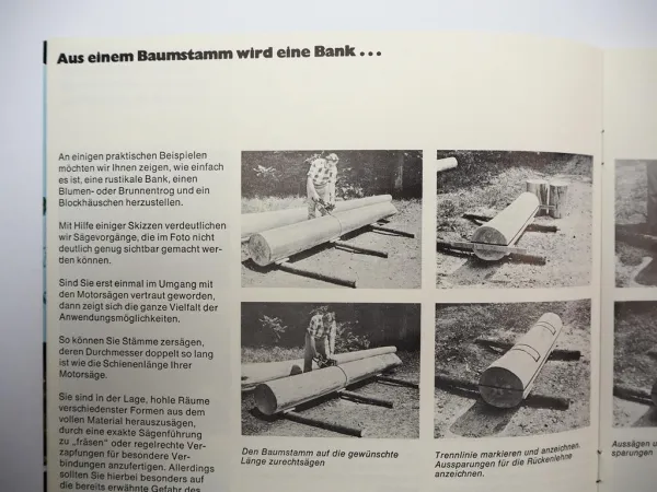 Original Prospekt Stihl Sägen Trennen Schneiden 1980er Jahre Ratgeber