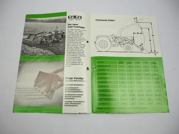 Original Prospekt Stockey & Schmitz S&S Frontlader am Deutz 2506 - 10006 Traktor