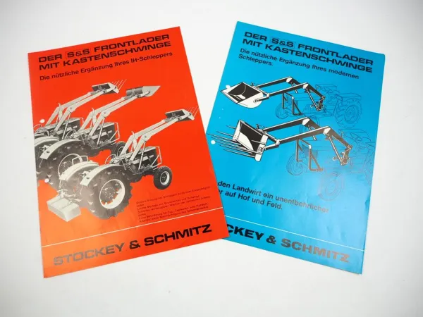 Original Prospekt Stockey & Schmitz S&S Frontlader Kastenschwinge IHC Schlepper