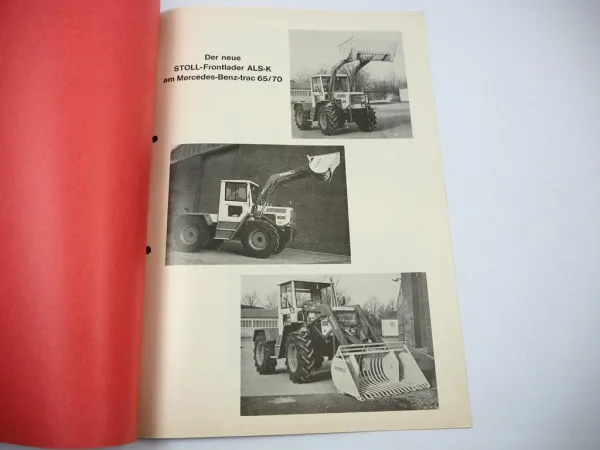 Original Prospekt Stoll Frontlader ALS für Mercedes Benz MB Trac 1975