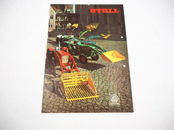 Original Prospekt Stoll Frontlader N & S am Traktor Fendt IHC Ford Deutz