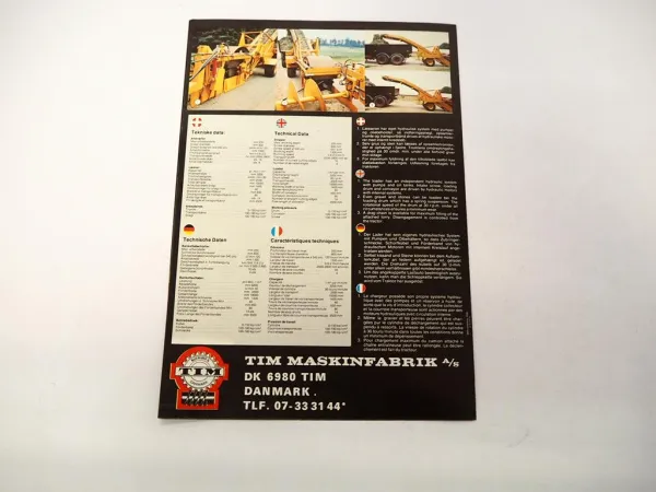 Original Prospekt TIM Bankettabschürfer Bodenbearbeitung am MF 590 Schlepper