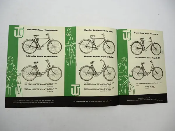 Original Prospekt Torpedo Bicycles and Motor Bicycles 1950er Jahre Frankfurt