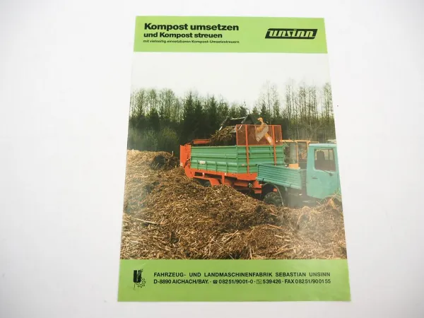 Original Prospekt Unsinn R6000 bis R11000 Kompost Umsetzstreuer 5/1990