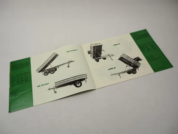 Original Prospekt Unsinn Record Ackerwagen- u. Landwirtschaftskipper Programm