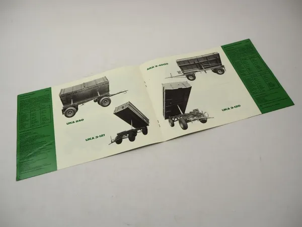 Original Prospekt Unsinn Record Ackerwagen- u. Landwirtschaftskipper Programm