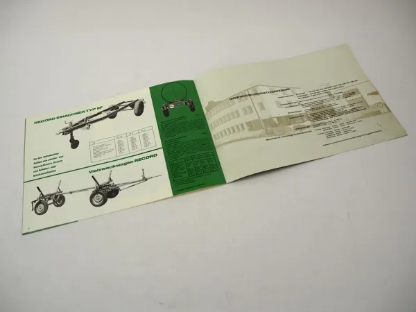 Original Prospekt Unsinn Record Ackerwagen- u. Landwirtschaftskipper Programm