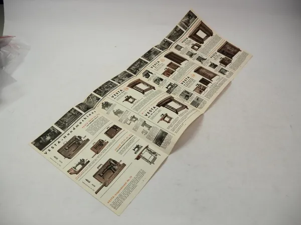 Original Prospekt Vesta Naaimachine Nähmaschine Altenburg 1937 niederländisch
