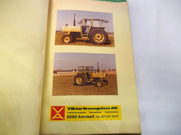Original Prospekt Viktor Schlepperkabine Sitze für Hürlimann H-470 Traktor