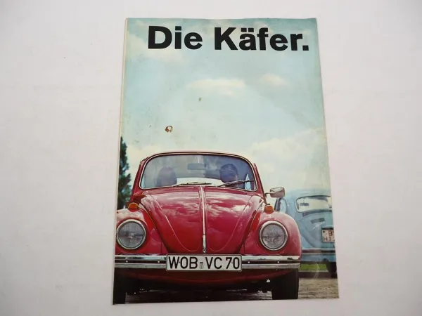 Original Prospekt VW Käfer 1200 1300 1500 Limousine Cabrio 1969