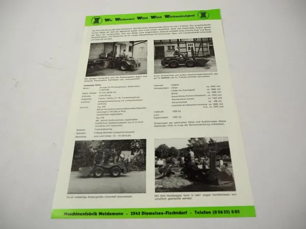 Original Prospekt Weidemann Weikotrac Typ 300 350 Landtechnik