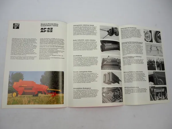 Original Prospekt Welger AP 42 52 52D Aufsammel Presse 1977 mit techn. Daten