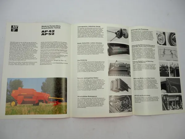 Original Prospekt Welger AP 42 52 Hochdruck Aufsammel Presse 1977