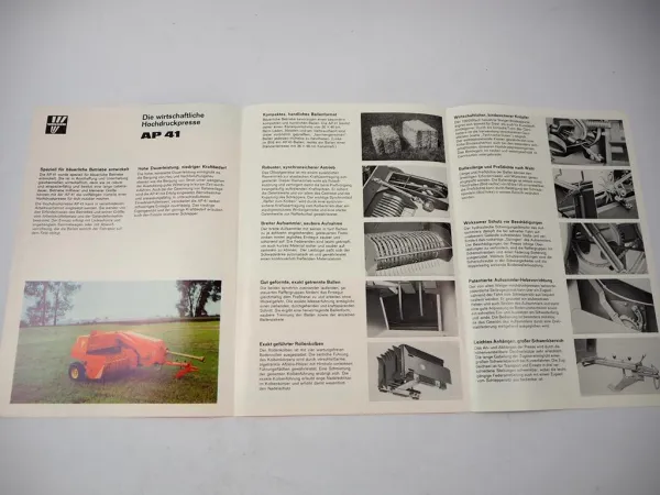 Original Prospekt Welger AP41 Hochdruck Aufsammelpresse 1970/80er Jahre