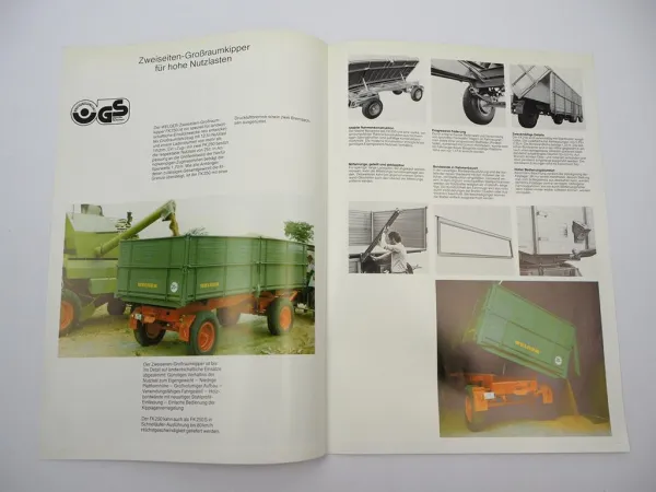 Original Prospekt Welger FK 250 250S Zweiseiten Großraum Kipper 1979