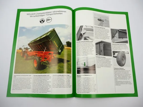 Original Prospekt Welger FK 90 110 130 Zweiseitenkipper Anhänger 1983