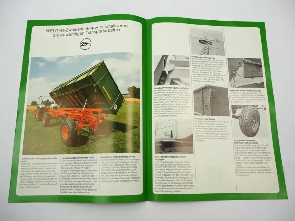 Original Prospekt Welger FK 90 110 130 Zweiseitenkipper Anhänger 1984