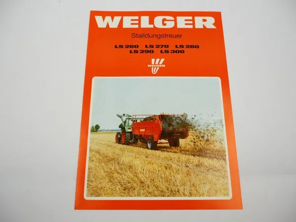Original Prospekt Welger LS 260 270 280 290 300 Stalldungstreuer 1988