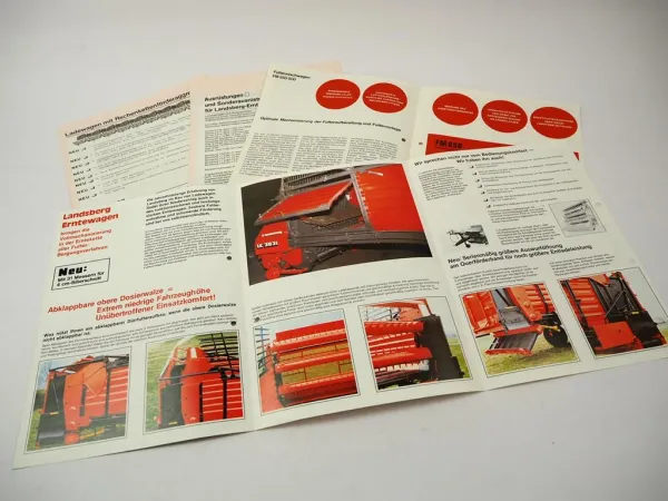 Original Prospekte Landsberg Erntewagen LE 3031 3531 Futtermischwagen FM 650 800