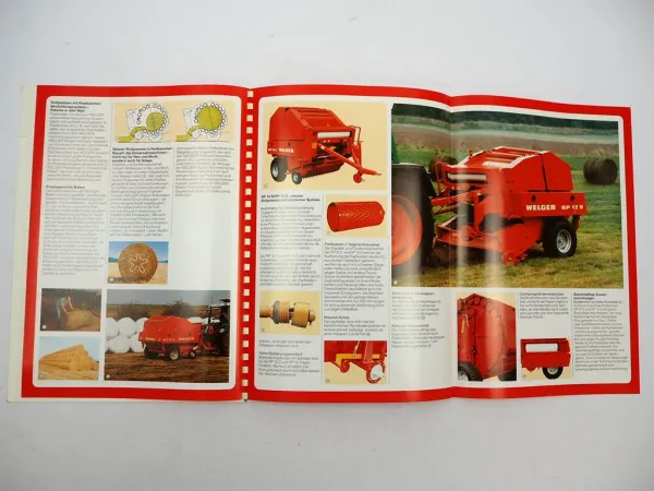 Original Prospektmappe m. 19 Prospekten Welger Verkaufsprogramm Landtechnik 1991