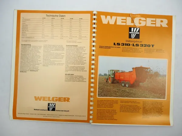 Original Prospektmappe m. 20 Prospekten Welger Verkaufsprogramm Landtechnik 1982