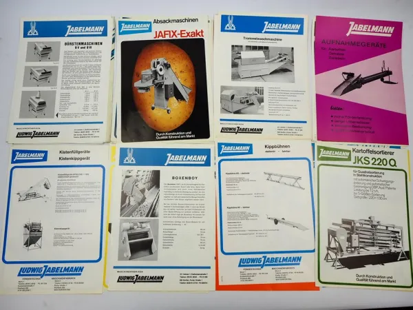Original Prospektmappe mit 31 Prospekten Jabelmann Fördertechnik 1970er Jahre