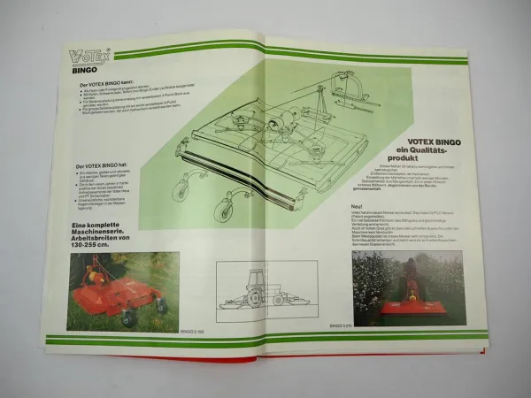 Original Prospektmappe Votex Landtechnik Mähwerke Mulchgeräte 1990