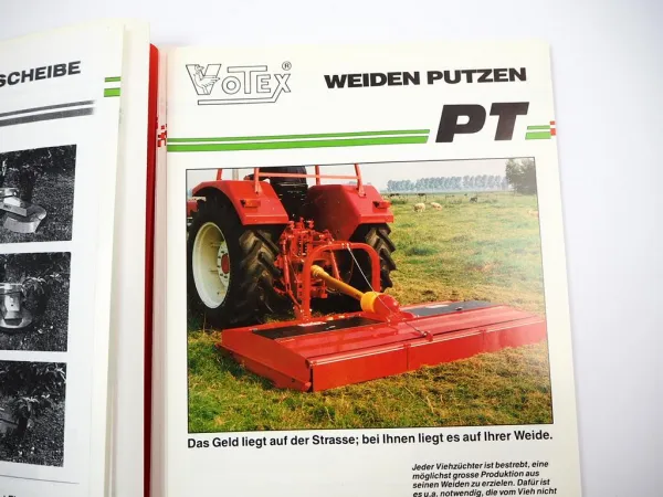 Original Prospektmappe Votex Landtechnik Mähwerke Mulchgeräte 1990