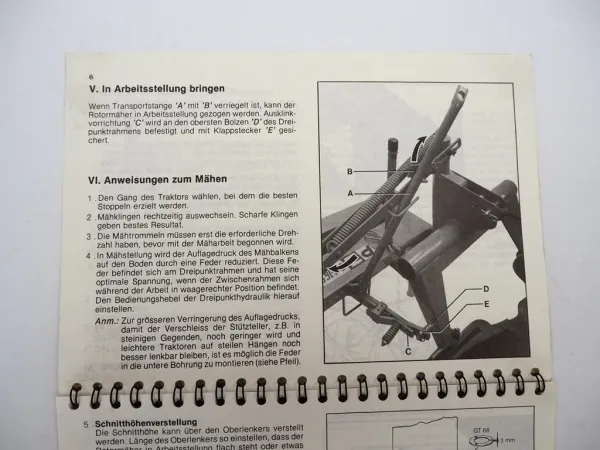 Original PZ Zweegers CM165 Rotormäher Betriebsanleitung Ersatzteilliste