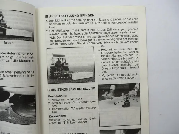 Original PZ Zweegers CM185H Rotormäher Betriebsanleitung Ersatzteilliste