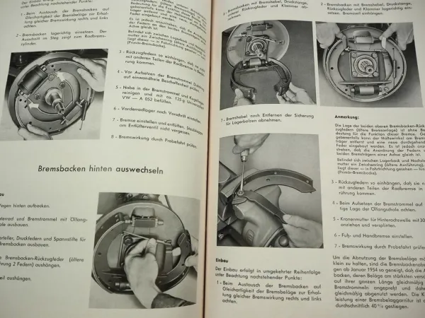 Original Reparaturleitfaden VW Transporter T1 Typ 2 Werkstatthandbuch 1953