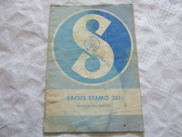 original Sachs Stamo 281 moteur mode demploi manuel no 454.2