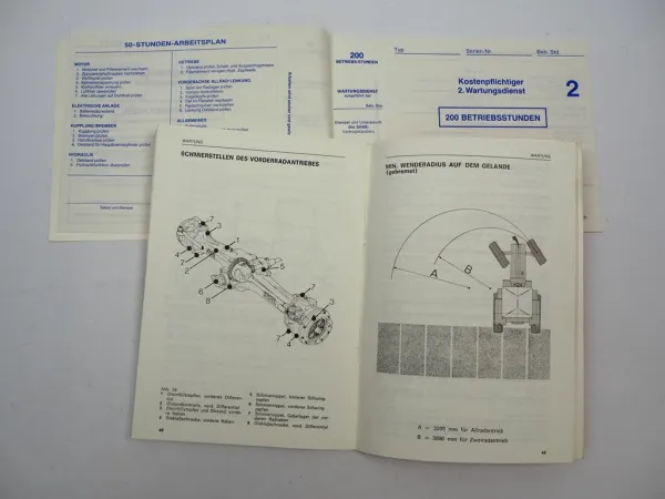 Original Same Condor 55 Traktor Betriebsanleitung Wartung Mörtl Mähwerk 1982