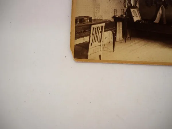 Original seltenes Pappfoto 1893 Schillers Sterbezimmer Louis Held Weimar