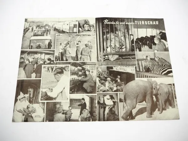 Original Sonderblatt Zirkus Circus Busch 1954