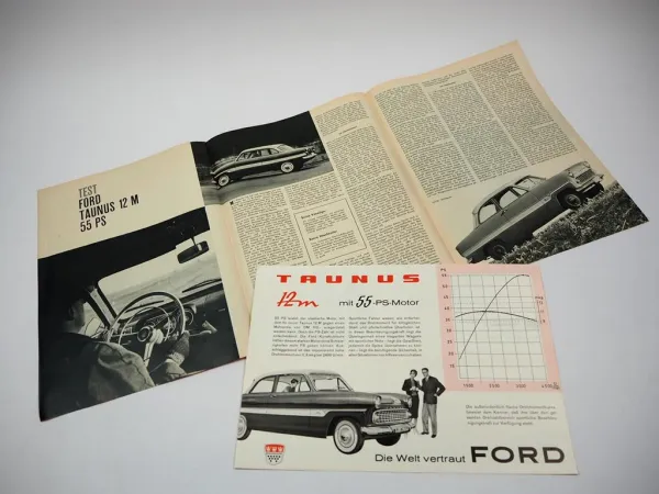 Original Sonderdruck Das Auto Motor & Sport Ford Taunus 12 M G13 Seitenstreifen