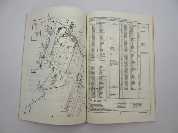 Original Sperry Clayson 140 Mähdrescher Ersatzteilliste Parts List 05/1970