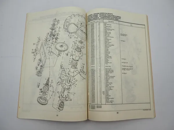 Original Sperry Clayson 1520 Mähdrescher Ersatzteilliste Parts List 01/1972